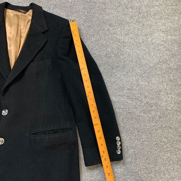 Vintage Bill Blass Blazer Mens 40 Black Cashmere Notch Lapel 2 Button Made USA - Picture 6 of 16